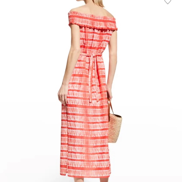 Off-Shoulder Shibori Striped Dress - the dess runs small - Picture 3 of 5